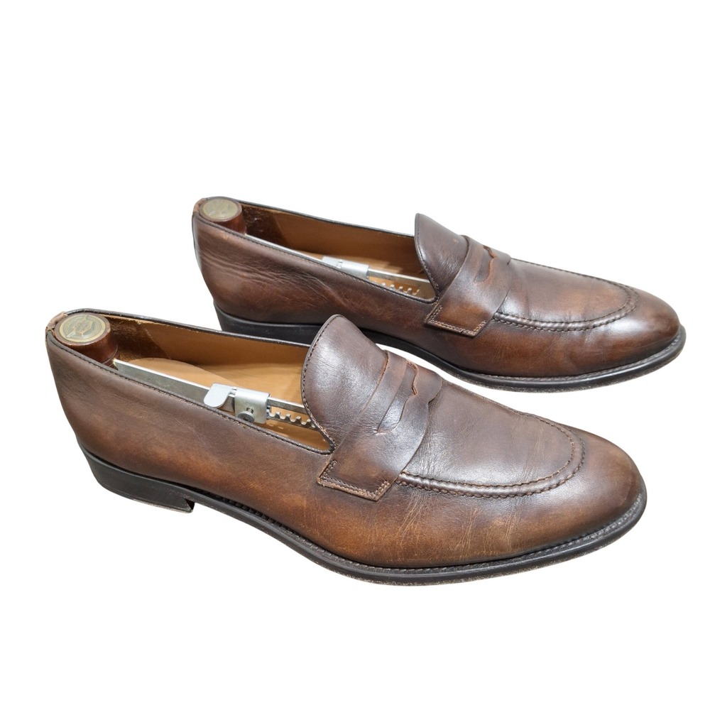 Thursday Boot Co Mens 13.5 Brown Leather Penny Loafers Handcrafted Slip On Shoes
